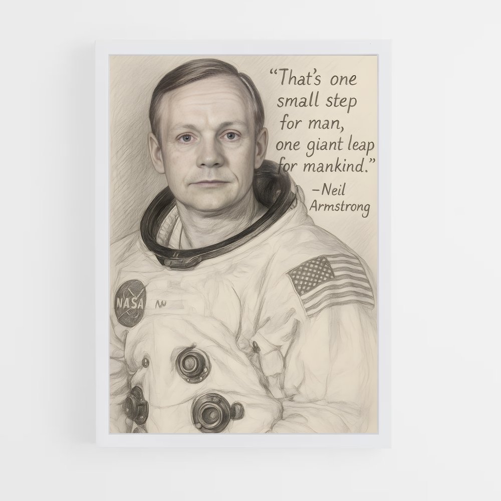 Poster Un Petit Pas pour l'Homme – affiche Astronautes (vue 3)